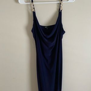 Long dark navy blue dress